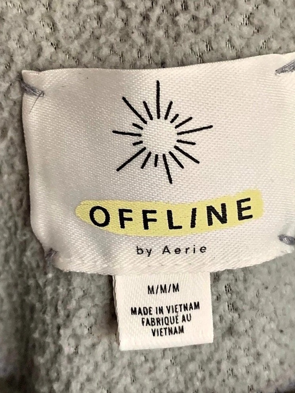 Aerie Offline by Aerie fleece pullover Quarter Zip Fleece Gray Size Medium - Picture 6 of 6